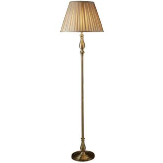 Searchlight Searchlight - Piantana Contemporaneo Fiammingo Acciaio Ottone Tessuto 1 Luce E27