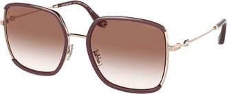 Coach HC7139BD C8000 Asian Fit 94028D Womens Sunglasses Gold Size 58