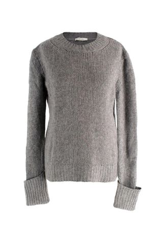 The Row Grey Cashmere Crewneck Knit Size M