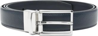 Emporio Armani leather belt - men - Calf Leather/Bovine Split Leather - One Size - Blue