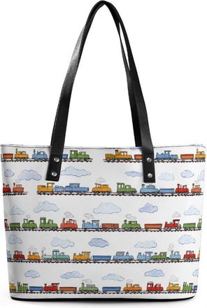 Generic Train Cartoon Car Tote Bags for Women Cute Shoulder Purses Handbags