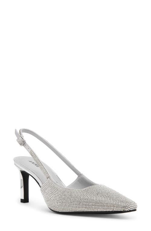 anne klein silver dress shoes Anne Klein Glitter Silver Heels Pumps Dress Shoes 6M
