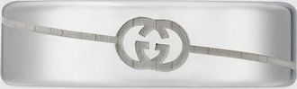 Gucci Diagonal Interlocking G Ring, Size 10