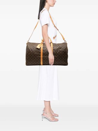 Louis Vuitton 2001 Monogram Keepall Bandouliere 60 travel bag - Bruin