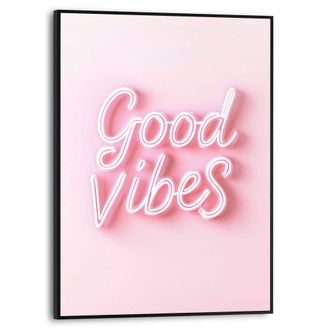 Reinders Poster »Good Vibes« Teenager Zimmer - Rosa - MDF - Sprüche - 30x40 cm