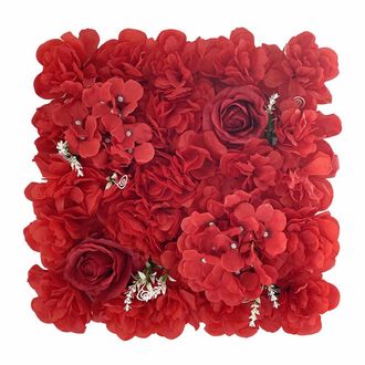 OEM Fondo De Flores Artificiales De Seda, Panel De Pared De Flores Artificiales, 35 X 35 Cm, Ideal Para Decoraci&oacute;n De Fiestas Y El Hogar, Regalos De Navid