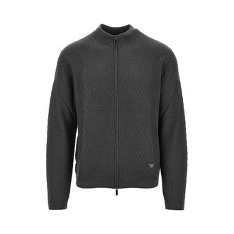 Emporio Armani Virgin wool knitted cardigan Man S