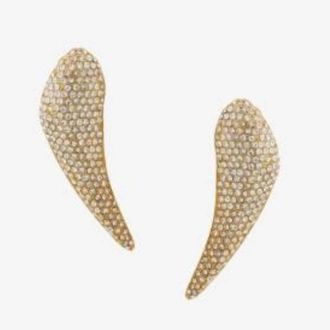 Roberto Cavalli Ladies Gold Greco Strass Crystal Earrings