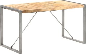 vidaXL Mesa De Comedor Madera Maciza De Mango Rugosa 140x70x75 Cm Vidaxl