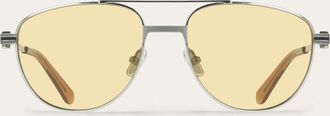 Ferragamo Men Aviator frame sunglasses Yellow