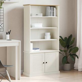 vidaXL Vidaxl - Librer&iacute;a Vigo Madera Maciza De Pino Blanco 85x35x170 Cm