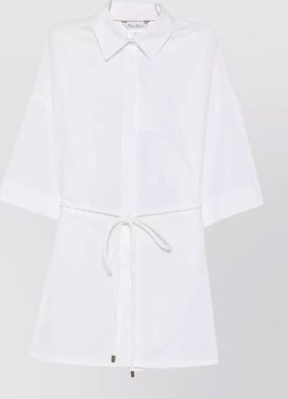 Max Mara cotton short-sleeve drawstring shirt