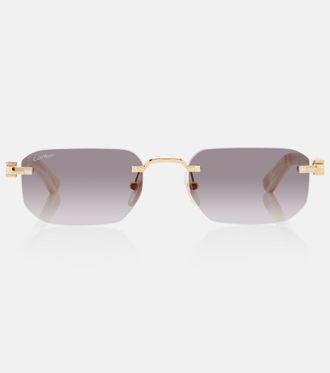 Cartier Occhiali da sole Signature C rettangolari