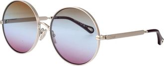 Chlo&eacute; Stijlvolle zonnebril voor een trendy look - Dames - Zonnebrillen - Blauw - 59 MM - Accessoires