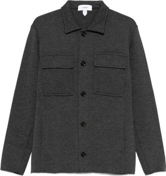 Lardini Grey Long Sleeves Wool Jacket
