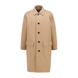 HUGO BOSS F-Cam-Patch Jas - Heren - Mantel - Beige - M - Katoen - Jassen