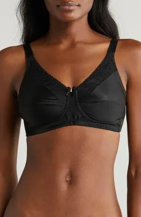 Amoena Nancy Wireless Padded Prosthetic Bra in Black at Nordstrom, Size 50Ddd