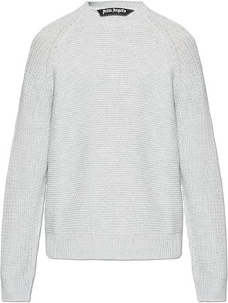 Palm Angels Trui met ronde hals - Heren - Ronde hals truien - Grijs - L - Truien & Vesten