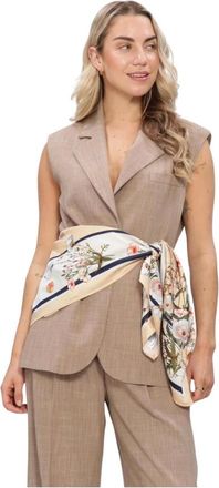 Liu Jo Jassen, Dames, Veelkleurig, XS, Leer, Gilet TS Navetta
