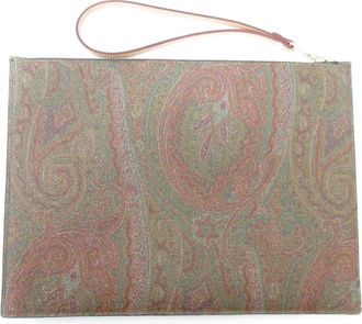 Etro Brown Clutch Bag (Pre-Owned)