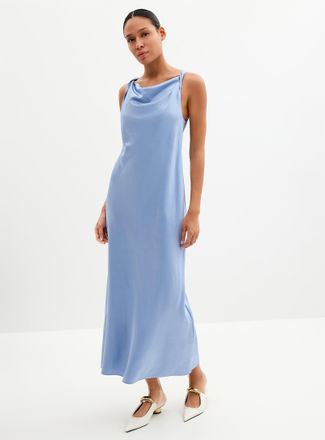Contemporaine Womens Satiny twisted-strap dress