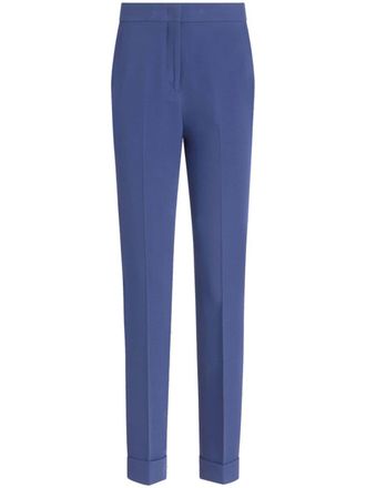 Etro high-waist cropped trousers - Blue