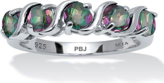 Palm Beach Jewelry 1.50 TCW Mystic Fire Topaz Sterling Silver Ring