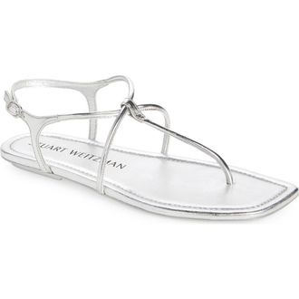 Stuart Weitzman Matilda Metallic Sandal in Silver at Nordstrom Rack, Size 9