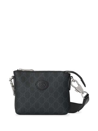 Gucci Black GG Supreme Crossbody Bag