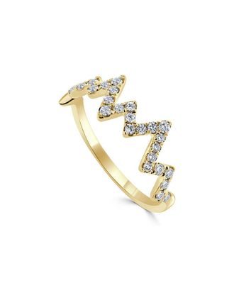 Sabrina Designs 14K 0.27 Ct. Tw. Diamond Heartbeat Band Ring