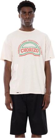 Willy Chavarria Chorizo Easy Tee - Heren - T-shirts - Beige - L - Katoen - Tops