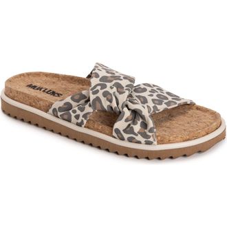 Muk Luks Womens Jazmine Sandal in Natural Leopard at Nordstrom, Size 10