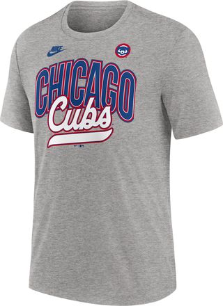Nike Chicago Cubs Cooperstown Retro Nike Mens MLB T-Shirt in Grey | NJFD06GC78-PY9
