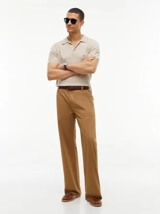 Tommy Hilfiger Mens Stretch Twill Straight Chino Field Pant - Hickory - 30W x 30L