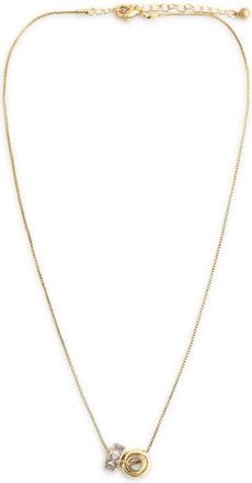 Panacea Crystal Barrel Pendant Necklace in Gold at Nordstrom