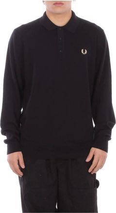 Fred Perry Hombre, Jerseys, Negro, Talla: M