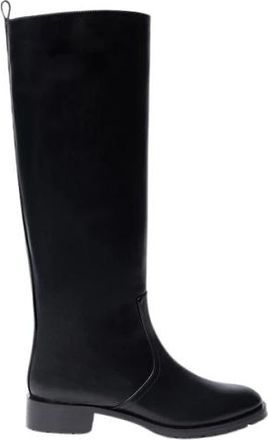 Scarosso Sofia kniehoge laars - Dames - Hoge Laarzen - Zwart - 39 1/2 EU - Leer - Schoenen