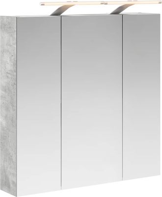 vidaXL Armario Con Espejo De Ba&ntilde;o Gris Concreto 70 X 14,5 X 70 Cm Vidaxl