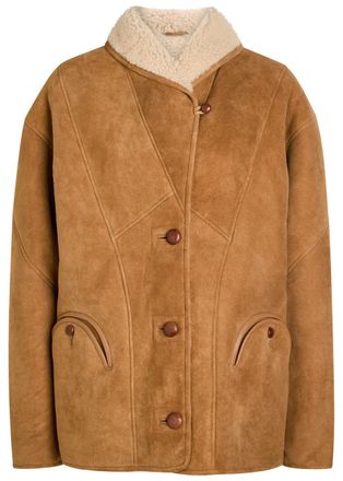 Blazé Milano Camel Tatoosh Womens Designer Shearling Coat UK4/Xxs - 00 (UK4 / XXS)