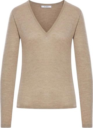 Max Mara Top con scollo a V - Toni neutri