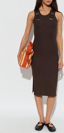 Loewe Dress With A Slit, Womens, Brown