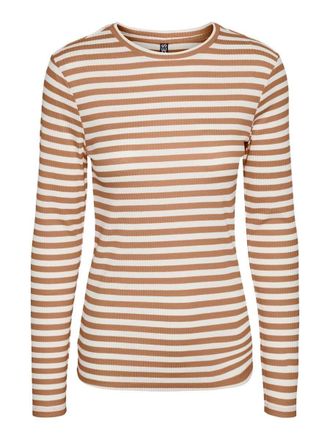 Pieces Womens Pcruka Ls Top Noos Bc Longsleeve T-Shirt, Bellwether Blue/Stripes: Cloud Dancer, XS