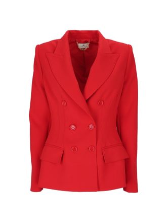 Elisabetta Franchi Tailored Double-Breasted Jacket With Structured Shoulders And Flattering Silhouette