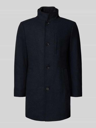 Mc Neal Regular Fit Wollmantel mit Stehkragen in Dunkelblau, Gr&ouml;&szlig;e XXXL
