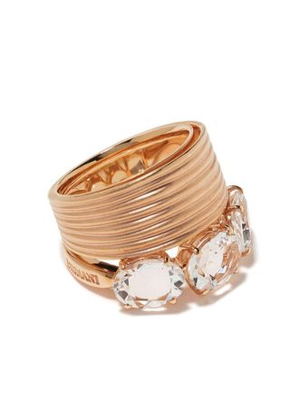 Brumani Anello in oro rosa 18kt con quarzo