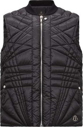 Moncler Megapenta Flight Vest - Dames - Bodywarmers - Zwart - XS - Polyester - Jassen