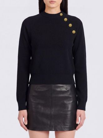 Balmain Cashmere and Virgin Wool Blend Crewneck Jumper with Long Sleeves