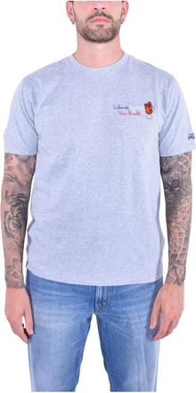 MC2 Saint Barth Warm Fabric Klassiek T-shirt - Heren - T-shirts - Grijs - L - Katoen - Tops