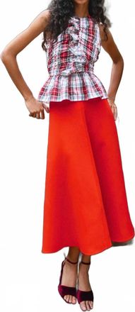 Hunter Bell Doering Plaid Top In Red