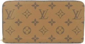 Louis Vuitton Pre-owned Monogram Reverse Long wallet (bi-fold) - Dames - Vintage Accessoires - Bruin - ONE Size - Vintage